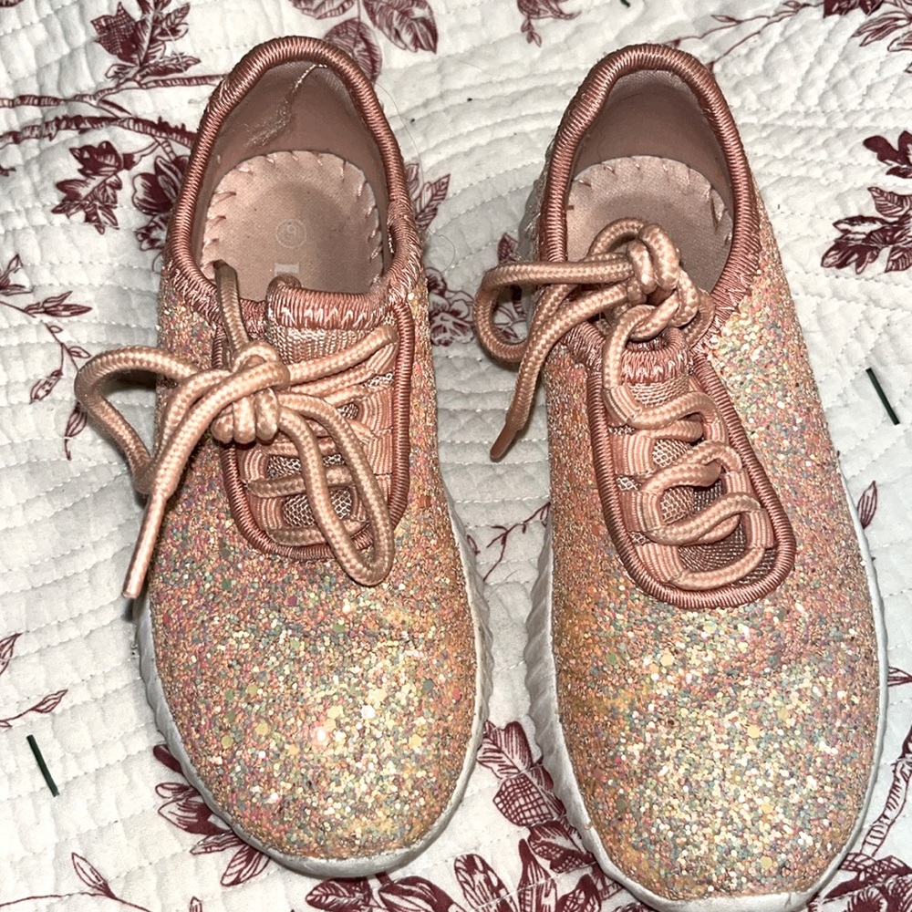 Girls size 10 coral sneakers